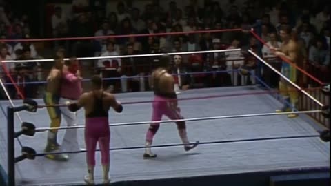 (1988.10.21) The Hart Foundation vs The Rougeau Brothers - WWF