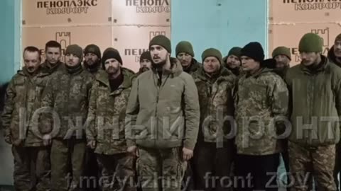 🇷🇺🇺🇦A group of 16 Ukrainian soldiers who surrendered to the Russian