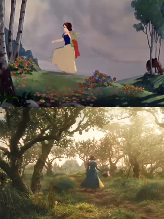 Animation vs live action "Snow White"