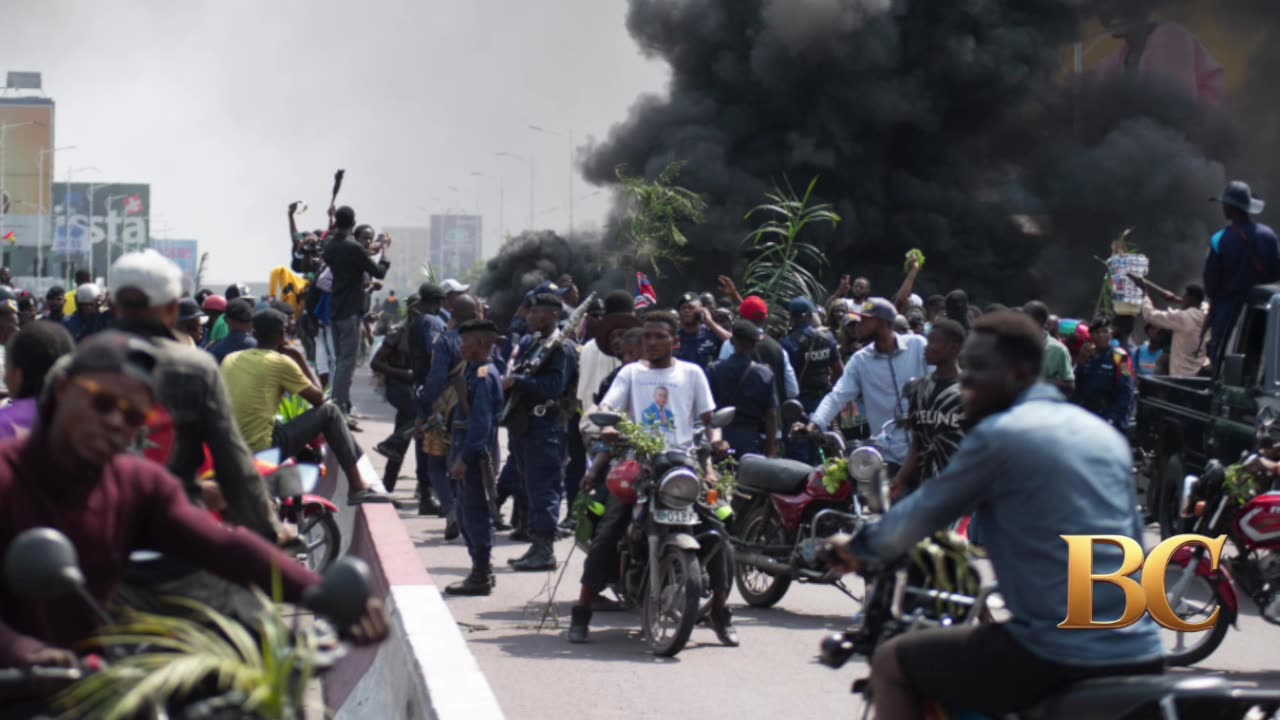 Demonstrators attack foreign embassies in Congo’s capital to protest rebels’ advance in the east