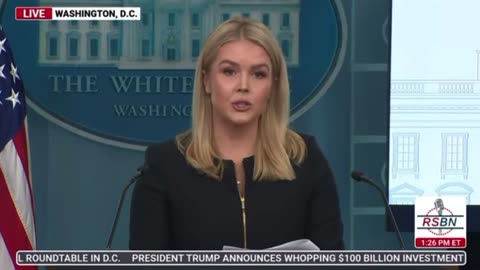 Karoline Leavitt opens press briefing, RIPS Democrats