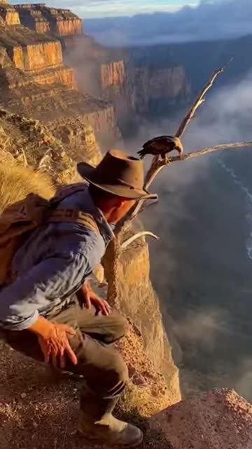 He Chased The Eagle That Stole His Hat... Then He Saw THIS! 😱🦅