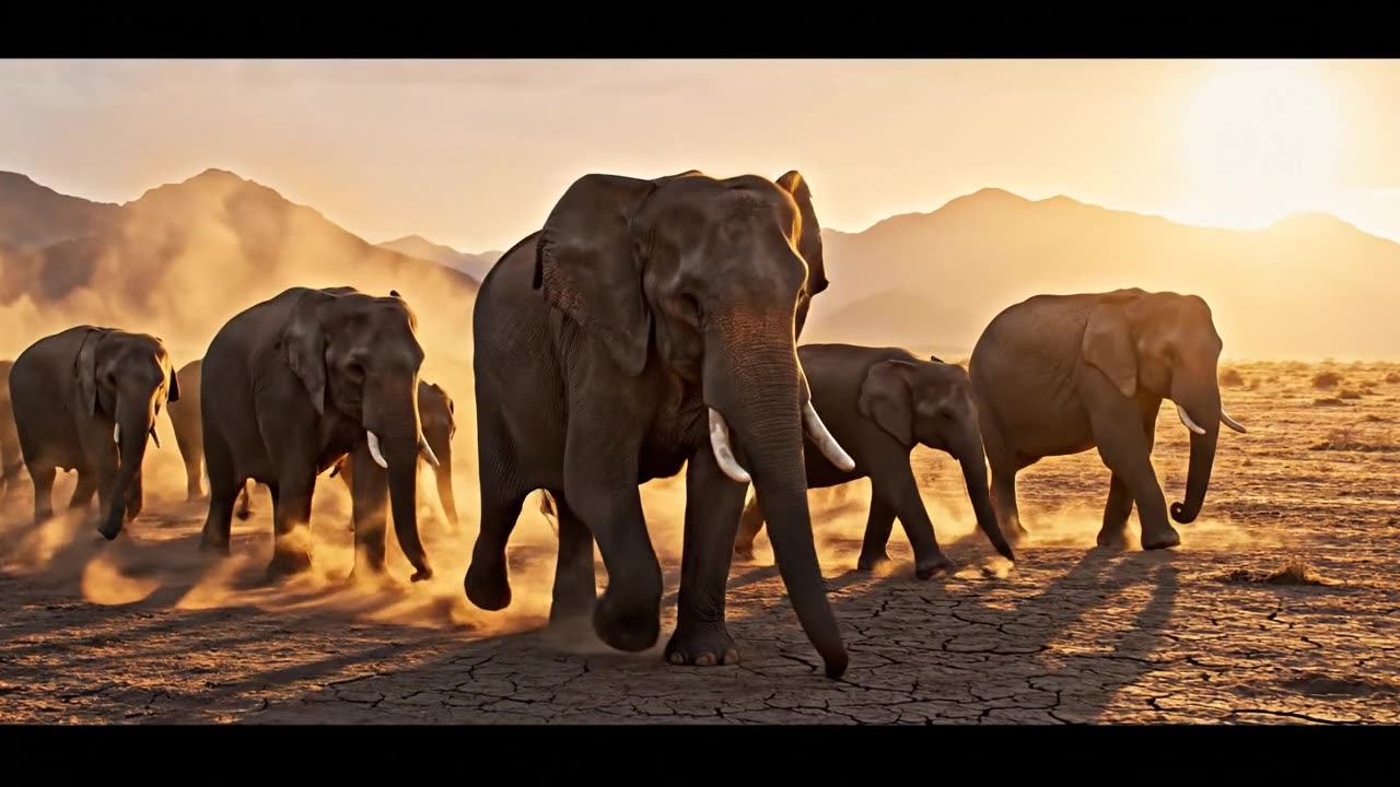 A herd of elephants walking in the wilderness