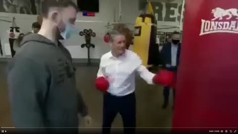 A Tyrant at the Gym; Kier Starmer Trying to Practice Boxing