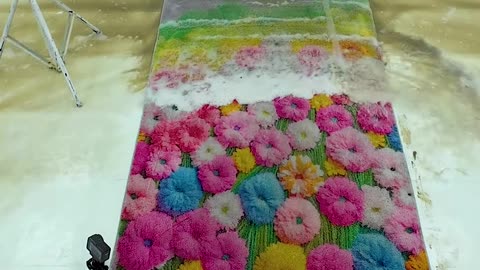 Beautiful Carpet: Colorful Flowers Hidden Behind The Mud - Satisfying Video #shorts