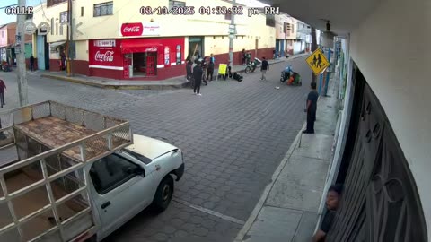 Dropped Ball Wrecks Motorcyclist