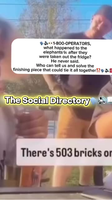 1-800-0PERATORS, can you solve the missing part that was left out about the elephants🐘⁉️😳