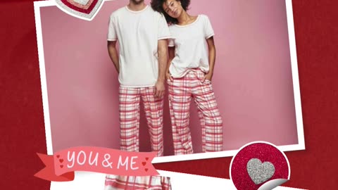 Men & Women's Matching Plaid PJ Set by AVON. Happy Valentine's Day!