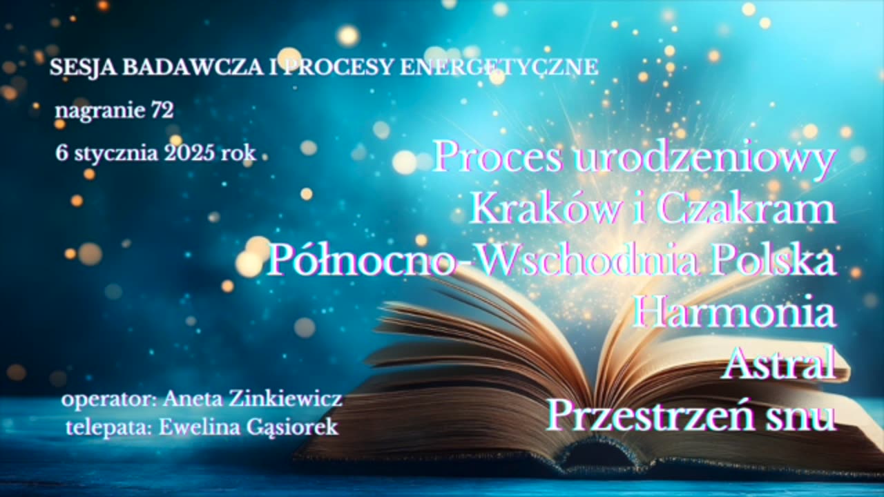 72 Proces urodzeniowy Kraków Czakram Północno Wschodnia Polska Harmonia Astral Przestrzeń snu