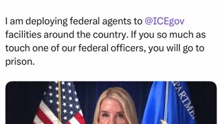 Pam Bondi says she is deploying federal agents to ICE facilities countrywide.