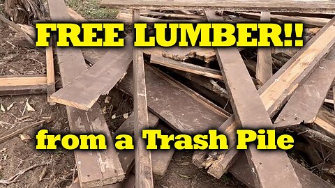 Free Lumber from Trash piles