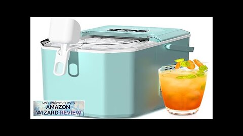 ZAFRO Countertop Ice MakerPortable Ice Machine with Carry HandleSelf-CleaningBasket Review