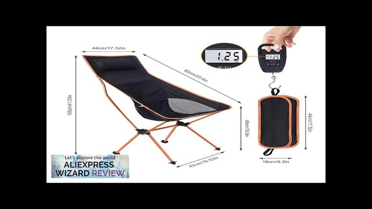 Outdoor Portable Camping Chair Oxford Cloth Folding Lengthen Camping Seat for Fishing Review