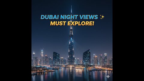 Dubai Night Views 🌃✨ Burj Khalifa & Dubai Marina Ki Shandar Raat