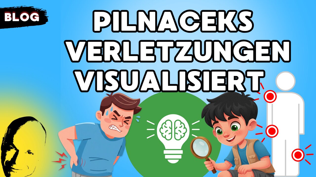 Pilnaceks Verletzungen visualisiert