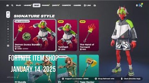 Fortnite Item Shop|January 14, 2025(*New* Demon Dunks Bundle)