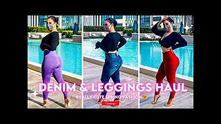 GREAT FIT LEGGINGS TRY ON HAUL 😍 | DENIM JEANS & LEGGINGS HAUL WITH FLAMINGO