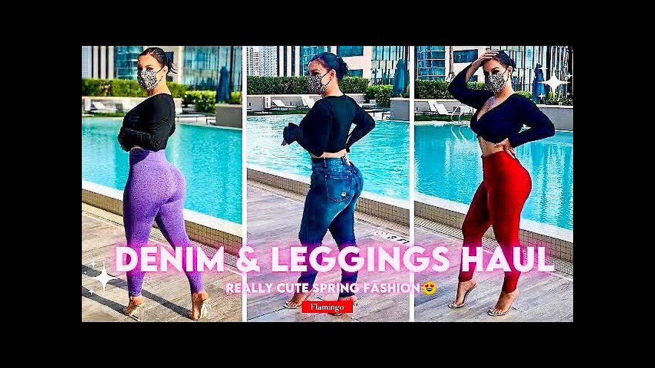 GREAT FIT LEGGINGS TRY ON HAUL 😍 | DENIM JEANS & LEGGINGS HAUL WITH FLAMINGO