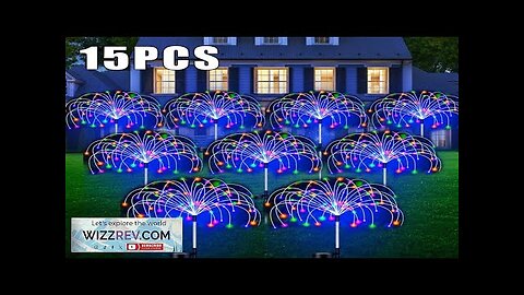 15Pcs Solar LED Firework Fairy Light Outdoor Garden Decoration Lawn Pathway Light Review