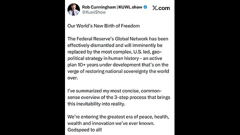 “Our World’s New Money System” | Do your own research & make up your own mind.