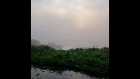 Fog rolling into Fort Bragg CA from the Pacific on January 15th, 2026 over the ocean bluffs.