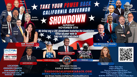 Live on QNP | Cross-Stream: CALIFORNIA GOV SHOWDOWN on “Take Your Power Back” Show | 11-8-2025