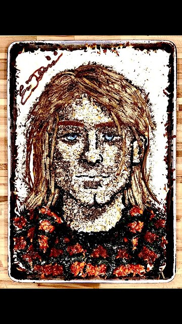 Kurt Cobain Pizza Art