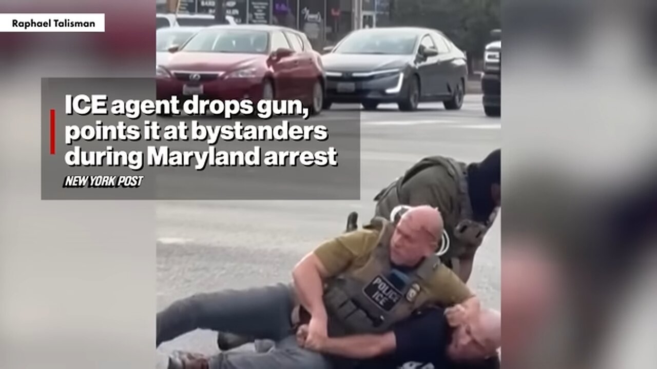 ICE Agent Drops Gun, Points it Near Bystanders During Maryland Arrest