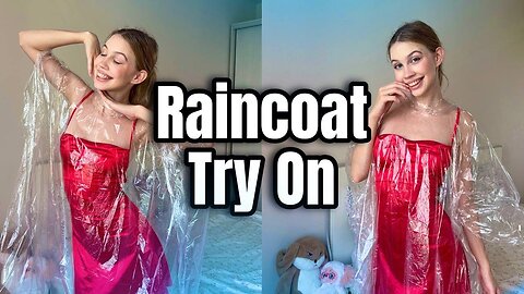 [4K USA] Raincoat Try-On Haul with Molly