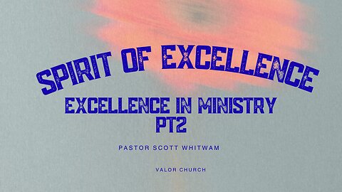 Spirit of Excellence – Excellence in Ministry Part 2 | Daniel 6:3 | Sunday Live Church Service
