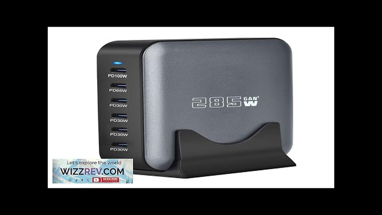 GaN Tech Bakeey YMS-666 285W 6-Port USB PD Charger 6USB-C PD Fast Charging Review