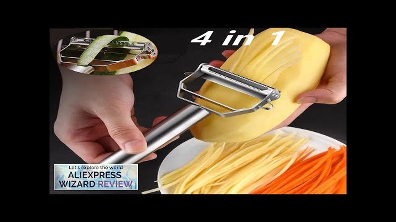 Multifunctional Kitchen Peeler Vegetable Fruit Peeler Stainless Steel Durable Potato Slicer Review