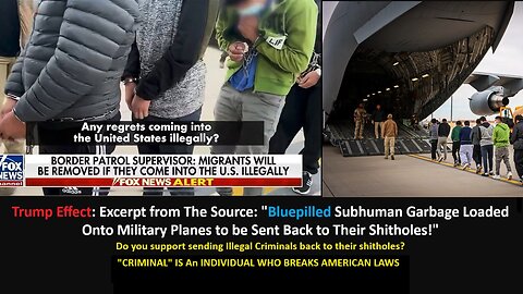 Trump Effect: Bluepilled Subhuman Garbage Loaded Onto Military Planes to be Sent Back to Their Shitholes