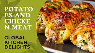 Potatoes and chicken meat! 😉 Make this delicious recipe! Addictive dinner!!👌