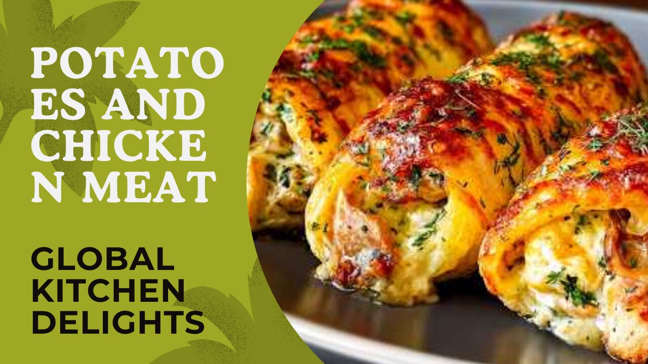 Potatoes and chicken meat! 😉 Make this delicious recipe! Addictive dinner!!👌