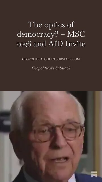 Why the AfD Is Shunned - MSC 2026