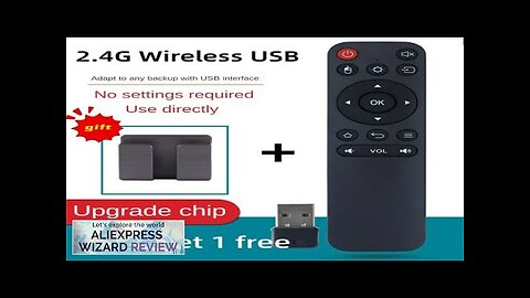 2.4G Wireless USB Receiver TV Box Remote Control BLE 5.0 Android Smart Review