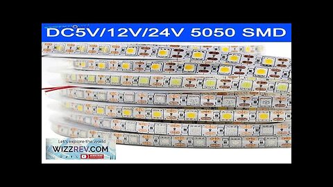 5m DC5V 12V 24V SMD 5050 LED Strip Light TV Backlight IP20 Review