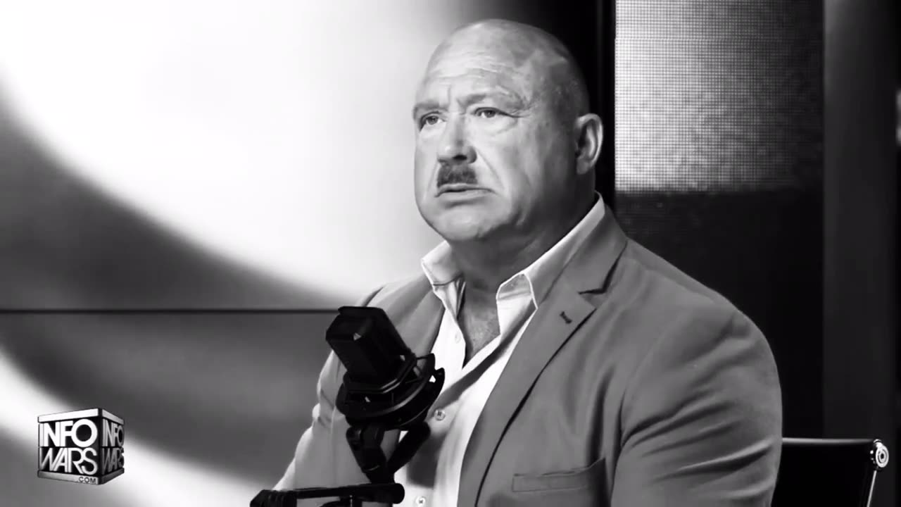 Alex Jones Sporting A Hitler Mustache & Speaking With A German Accent