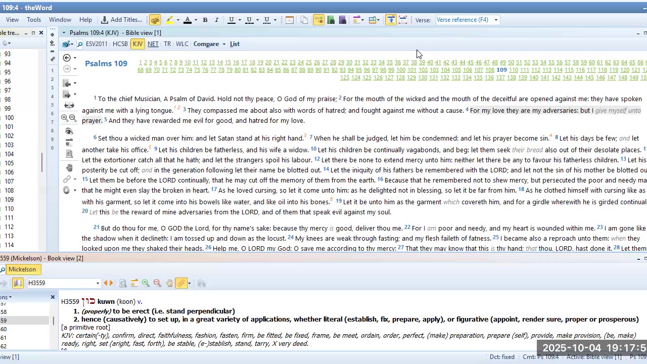 Bible Study Psalms 108 & 109