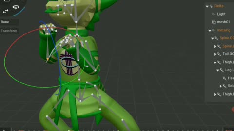 Delta Animating Himself In Prima 3D 2.1.