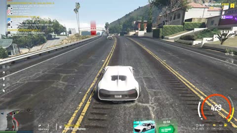 GTA V - Grand RP EN1 - Bugatti Chiron - Corrida de Rua de 25-01-2025 - 10:15