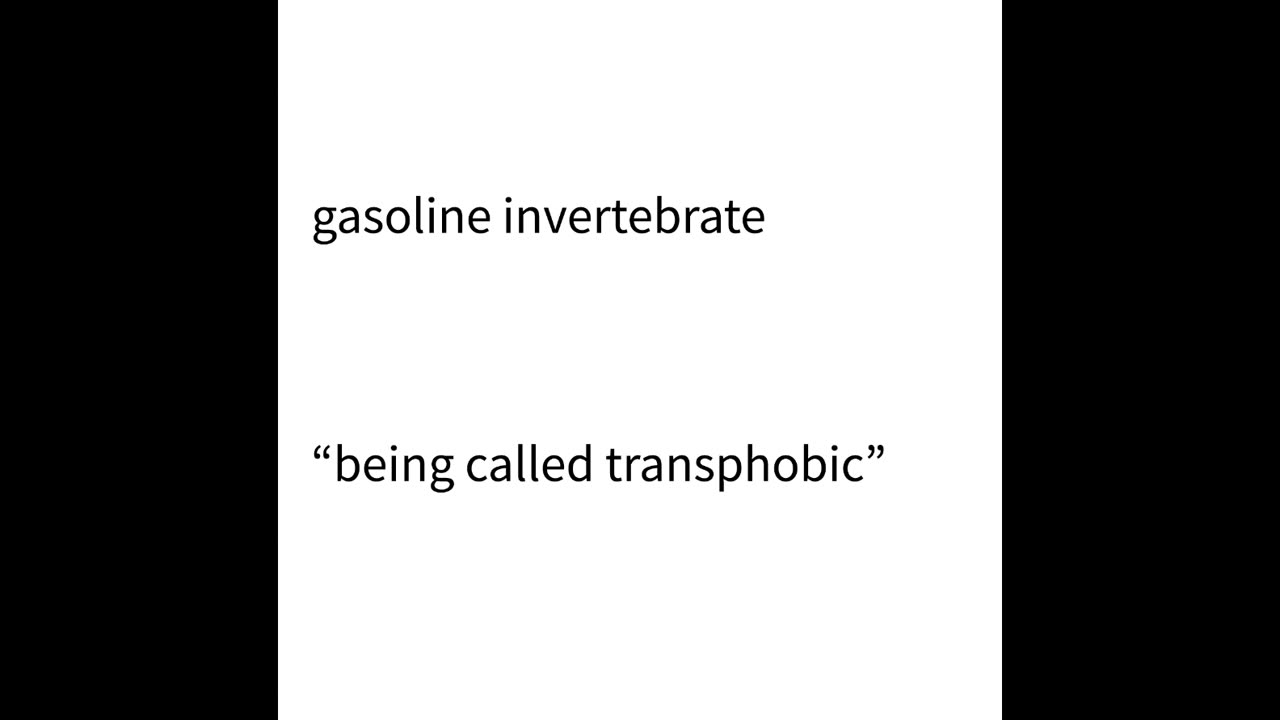 Gasoline Invertebrate - Being Called Transphobic