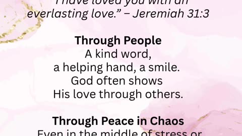 3 Ways God Shows His Love