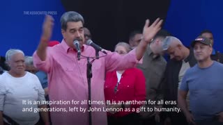 Venezuela's President Nicolás Maduro breaks into singing John Lennon's 'Imagine'