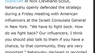 Benjamin Netanyahu Admits Israel Pays Influencers $7,000 Per Post