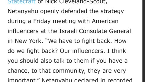Benjamin Netanyahu Admits Israel Pays Influencers $7,000 Per Post