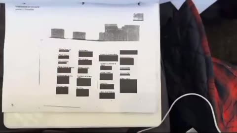 Epstein Files’ binder - It is filled of pages with heavy redactions.