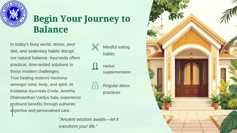 Kottakkal Ayurveda Erode bringing wellness through ancient traditions