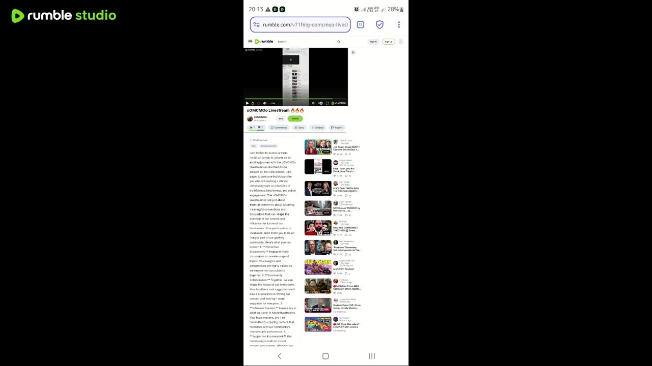 oOMCMOo Livestream 🔥🔥🔥